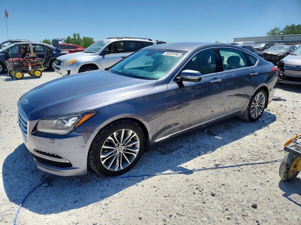 2015 Hyundai Genesis VIN KMHGN4JE5FU072570 COPART salvage auction — FRONT END, Mi - Certificate Of Title, sold $1,950 on 2026-07-09 (photo 1)