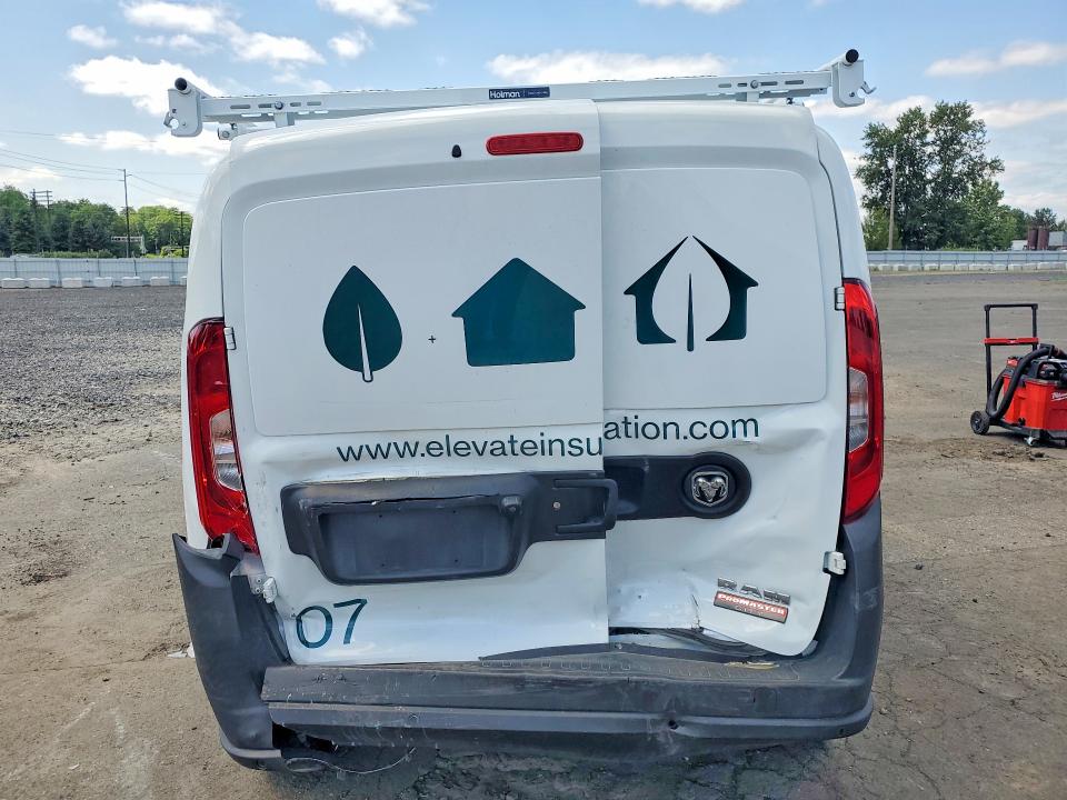 2021 Ram Promaster city VIN ZFBHRFAB6M6U80899 COPART salvage auction — REAR END, Or - Salvage Title Certificate, sold $4,350 on 2026-07-08 (photo 6)