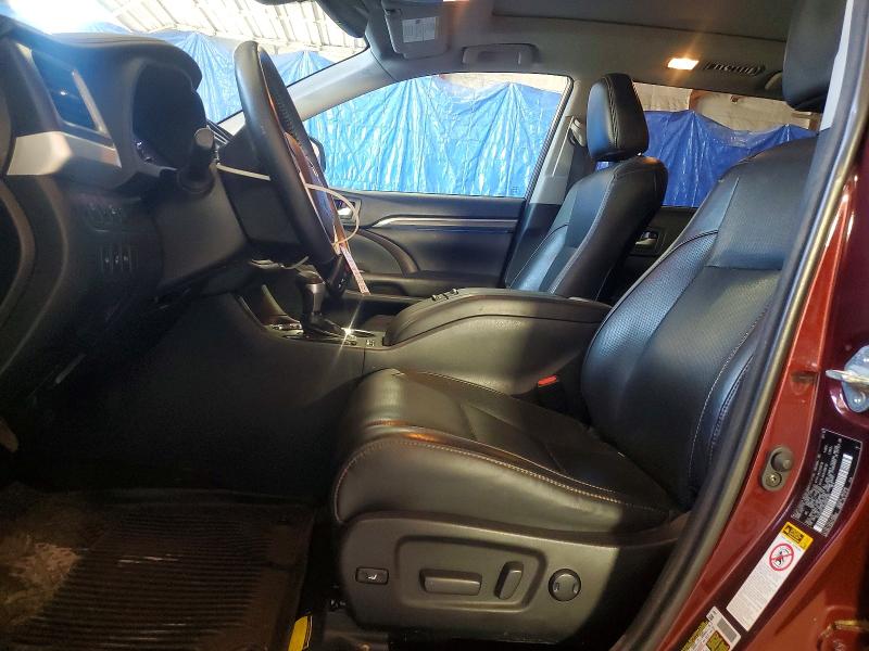 2018 Toyota Highlander VIN 5TDDZRFH9JS894765 COPART salvage auction — FRONT END, Ky - Certificate Of Title (P), sold $15,500 on 2026-07-13 (photo 7)