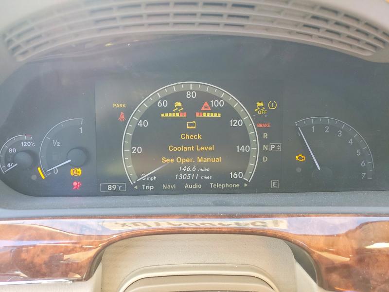 2021 Mercedes-benz S-klasse VIN WDDNG7DB1CA427214 COPART salvage auction — MECHANICAL, Ca - Dis/Dlr/Exp Only Clean Title, sold $1,800 on 2026-07-08 (photo 9)