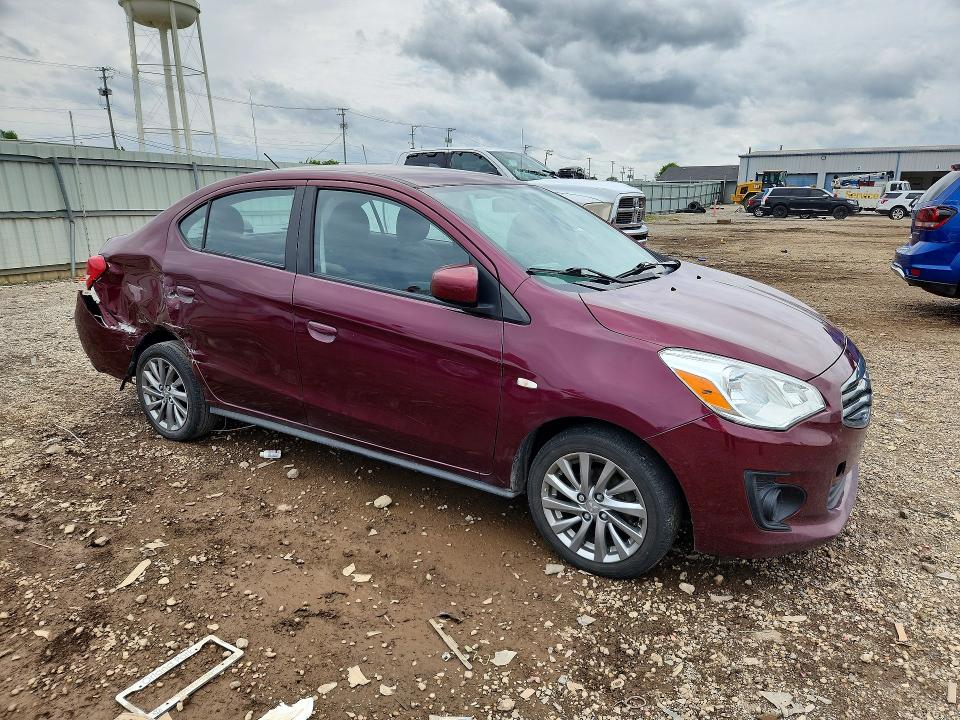 2019 Mitsubishi Mirage VIN ML32F3FJ7KHF09313 COPART salvage auction — REAR END, Il - Salvage Certificate, sold $1,450 on 2026-07-08 (photo 4)