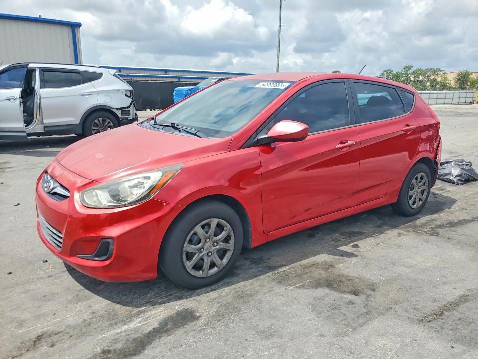 2012 Hyundai Accent VIN KMHCT5AEXCU005565 COPART salvage auction — REAR END, Fl - Cert Of Title Slvg Rebuildable, sold $675 on 2026-07-14 (photo 1)