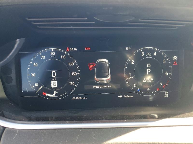 2020 Land rover Range rover evoque VIN SALZP2FX1LH077428 COPART salvage auction — FRONT END, Ca - Salvage Certificate, sold $7,400 on 2026-07-02 (photo 9)