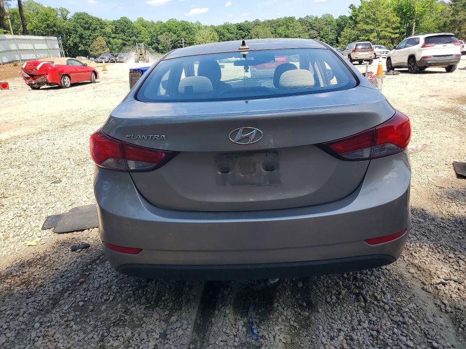2016 Hyundai VIN 5NPDH4AE1GH771897 COPART salvage auction — VANDALISM, Nc - Salvage Certificate Of Title, sold $275 on 2026-07-31 (photo 6)