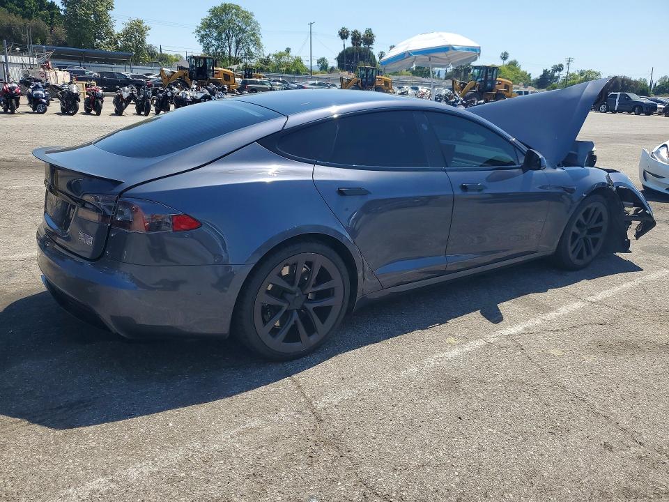 2021 Tesla Model s VIN 5YJSA1E58MF434352 COPART salvage auction — FRONT END, Ca - Salvage Certificate, sold $8,200 on 2026-07-21 (photo 3)