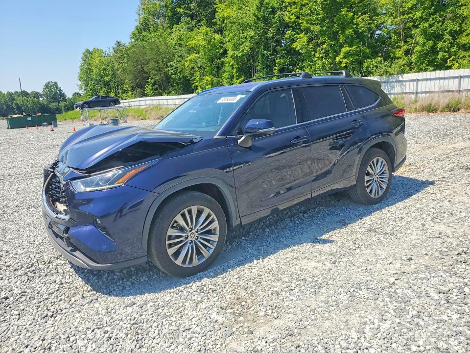 2023 Toyota Highlander VIN 5TDKDRAH7PS030593 COPART salvage auction — FRONT END, Nc - Salvage Certificate Of Title, sold $4,250 on 2026-07-29 (photo 1)