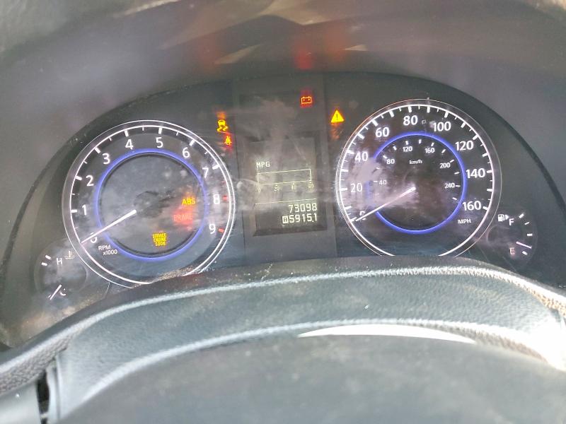 2013 Infiniti G VIN JN1CV6AP2DM724920 COPART salvage auction — FRONT END, Ca - Salvage Certificate, sold $2,200 on 2026-07-13 (photo 9)