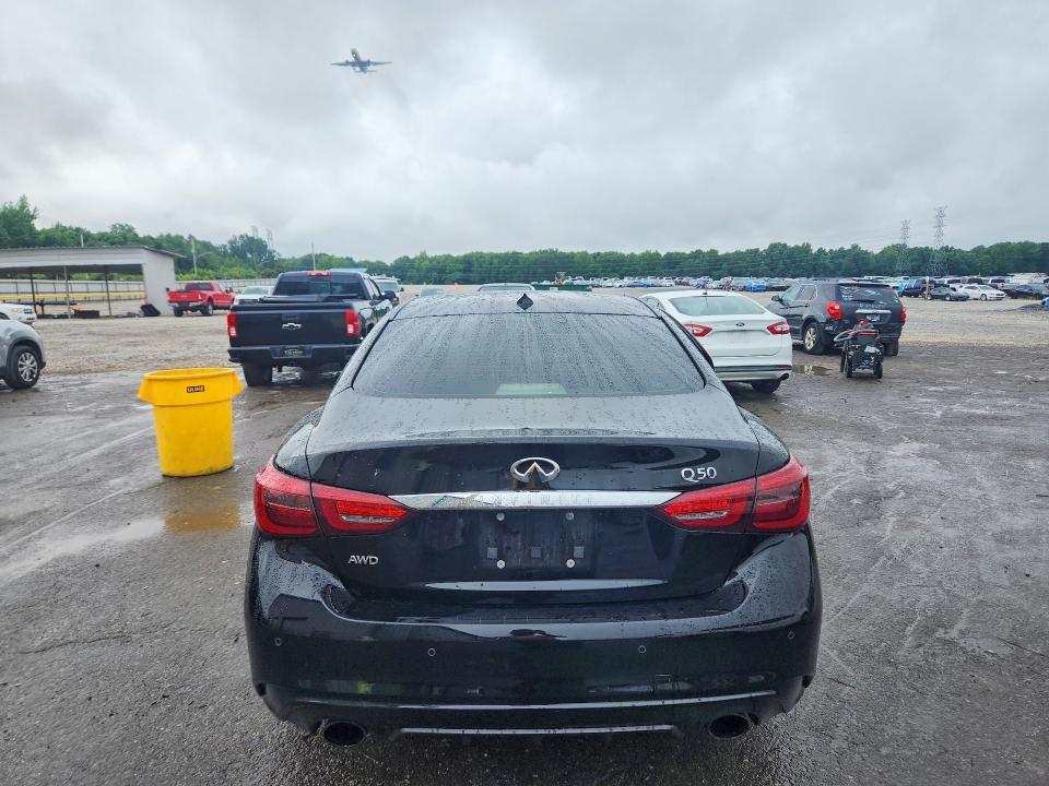 2018 Infiniti Q50 VIN JN1EV7AR5JM441651 COPART salvage auction — SIDE, Ms - Cert Of Title-Salvaged, sold $1,650 on 2026-07-23 (photo 6)