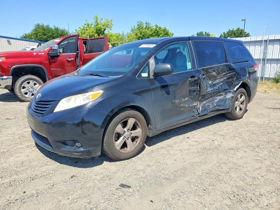 2012 Toyota Sienna VIN 5TDZK3DC3CS199988 COPART salvage auction — SIDE, Ca - Salvage Certificate, sold $2,250 on 2026-07-07 (photo 1)