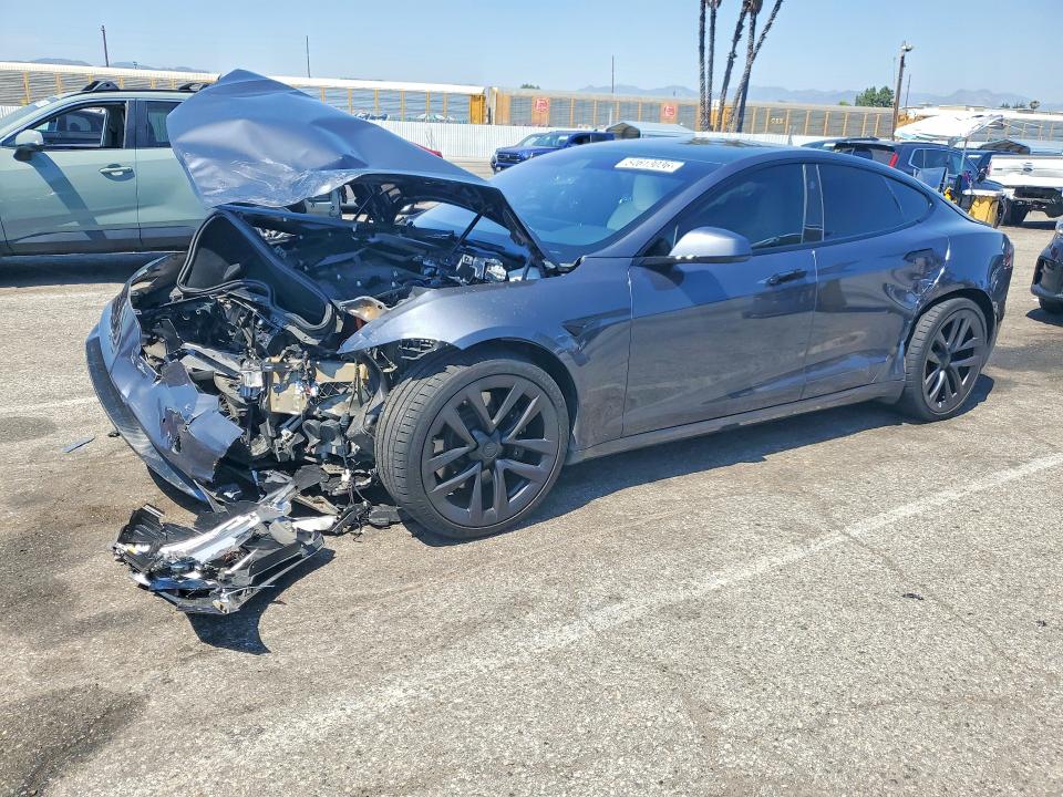 2021 Tesla Model s VIN 5YJSA1E58MF434352 COPART salvage auction — FRONT END, Ca - Salvage Certificate, sold $8,200 on 2026-07-21 (photo 1)