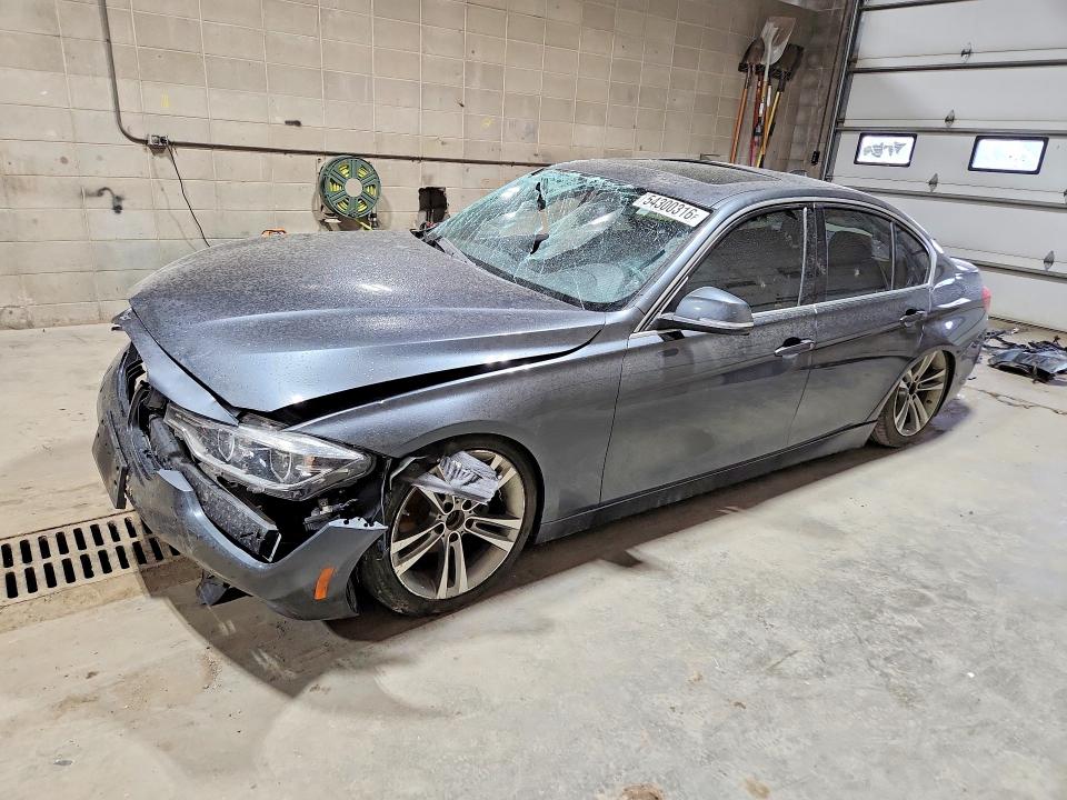 2018 BMW 3 series VIN WBA8D9C59JEM33319 COPART salvage auction — ALL OVER, Mn - Cert Of Title-Salvage, sold $250 on 2026-07-28 (photo 1)