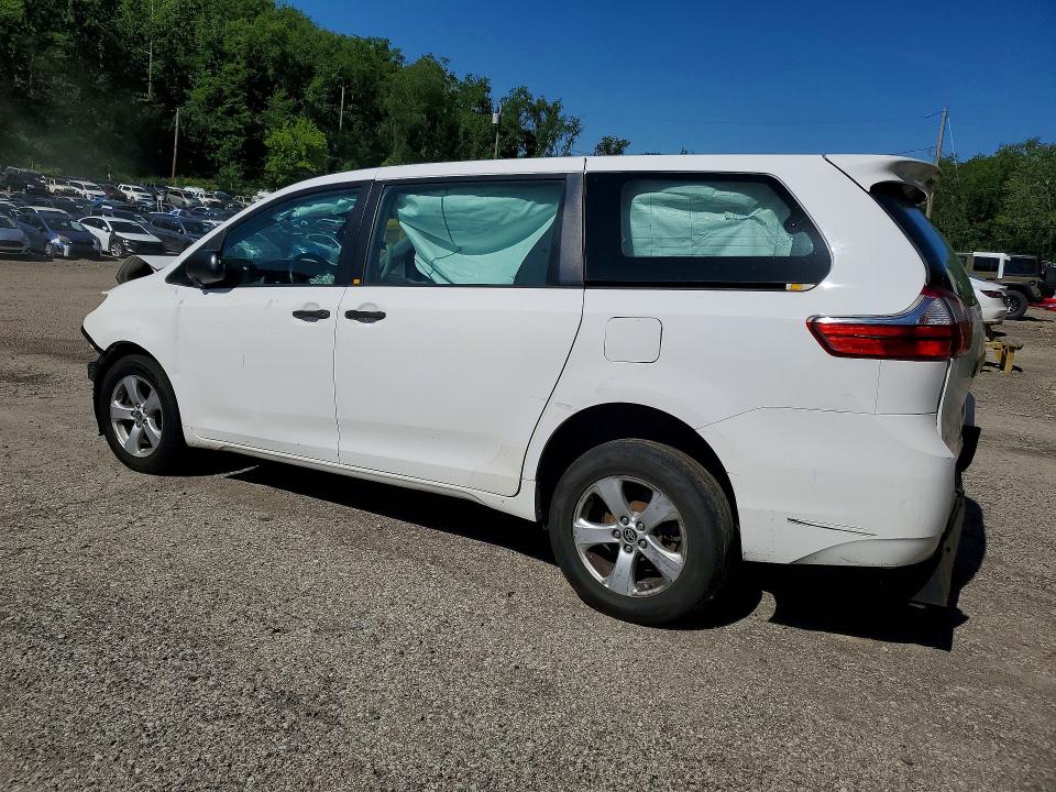 2017 Toyota Sienna VIN 5TDZZ3DC9HS826826 COPART salvage auction — FRONT END, Pa - Certificate Of Salvage, sold $1,700 on 2026-07-08 (photo 2)