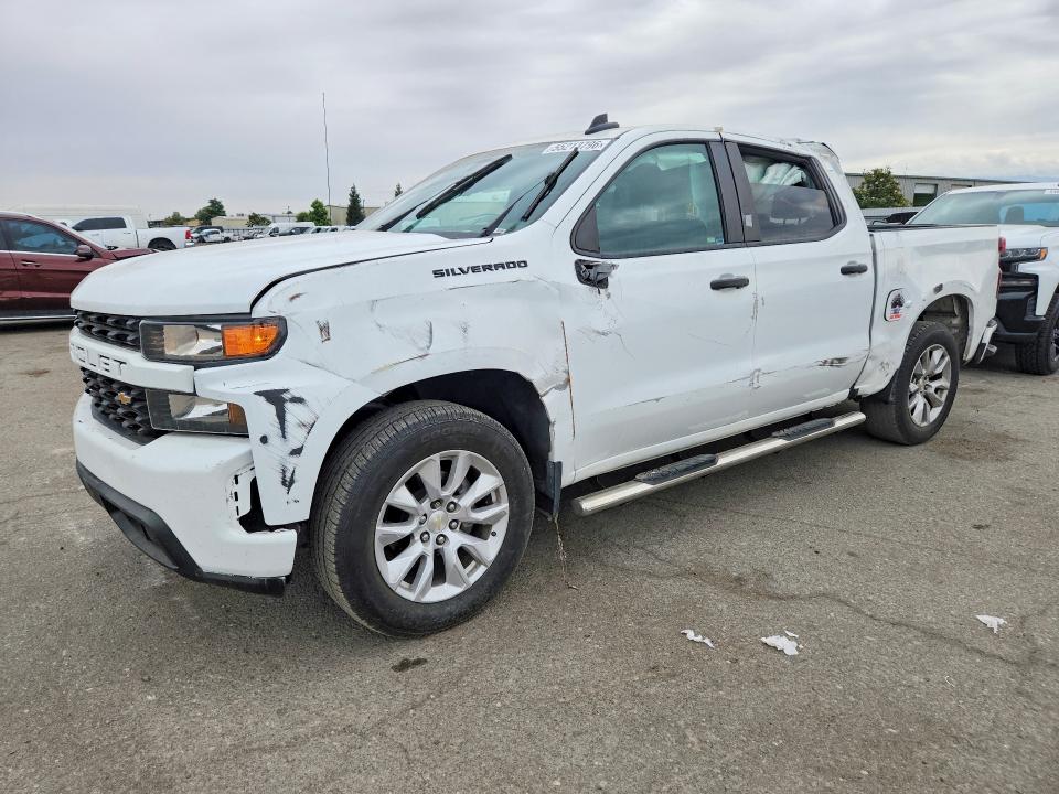 2021 Chevrolet Silverado 1500 VIN 1GCPWBEKXMZ338056 COPART salvage auction — REAR END, Ca - Salvage Certificate, sold $7,900 on 2026-07-29 (photo 1)