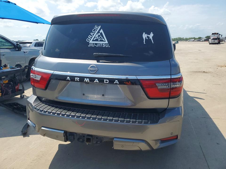 2023 Nissan Armada VIN JN8AY2AC9P9181711 COPART salvage auction — FRONT END, Tx - Salvage Vehicle Title, sold $10,500 on 2026-07-20 (photo 6)