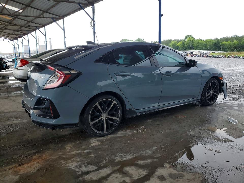 2021 Honda Civic VIN SHHFK7H47MU225686 COPART salvage auction — FRONT END, GA - CERT OF TITLE-SALVAGE (P), sold $3,950 on 2026-07-02 (photo 3)
