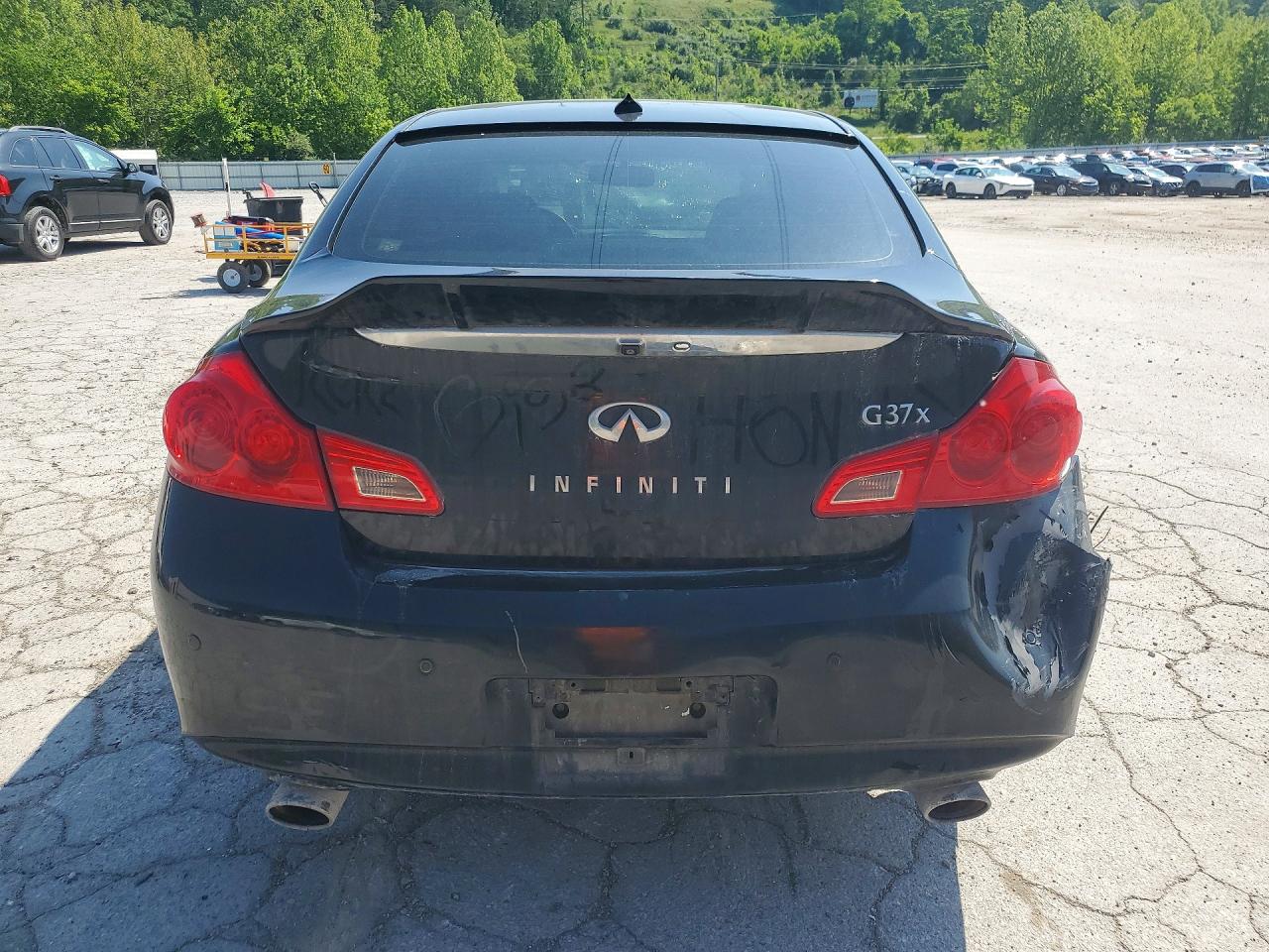 2013 Infiniti G VIN JN1CV6ARXDM750604 COPART salvage auction — Rear End, WV - SALVAGE CERTIFICATE, sold $1,850 on 2026-05-28 (photo 6)