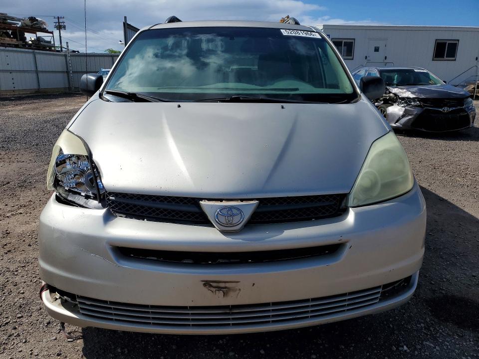 2004 Toyota Sienna VIN 5TDZA23C14S092762 COPART salvage auction — FRONT END, Hi - Certificate Of Salvage, sold $60 on 2026-07-27 (photo 5)