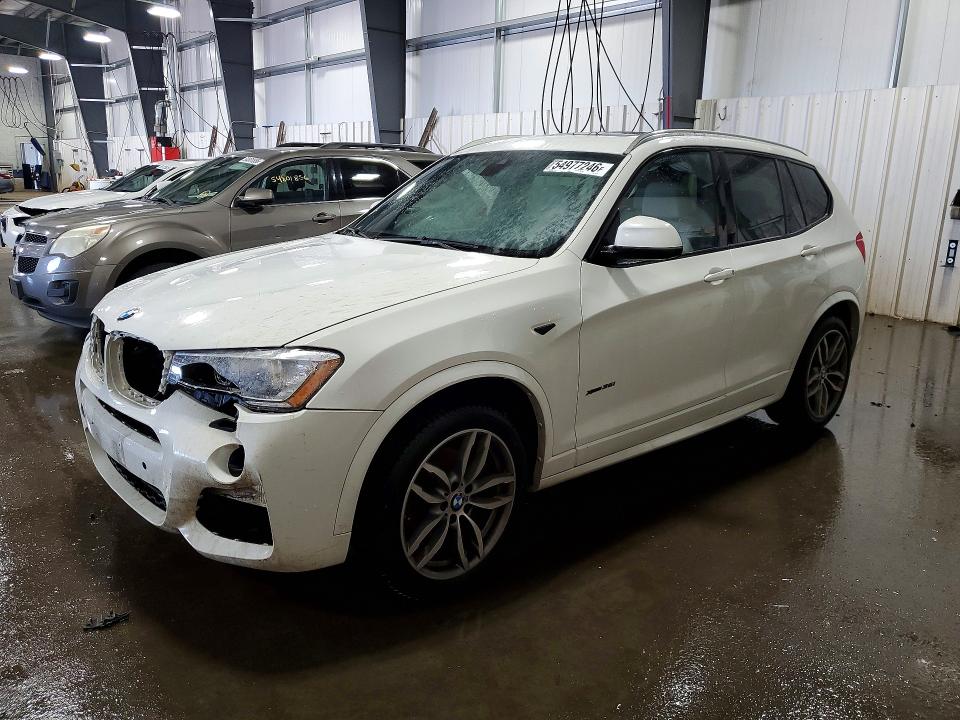 2017 BMW X3 VIN 5UXWX7C3XH0U44176 COPART salvage auction — FRONT END, Mn - Cert Of Title-Salvage, sold $3,650 on 2026-07-16 (photo 1)