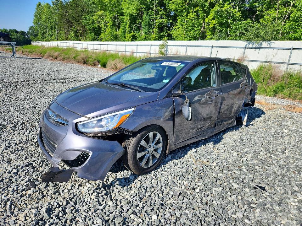 2014 Hyundai Accent VIN KMHCU5AEXEU151173 COPART salvage auction — SIDE, Nc - Salvage Certificate Of Title, sold $325 on 2026-07-08 (photo 1)