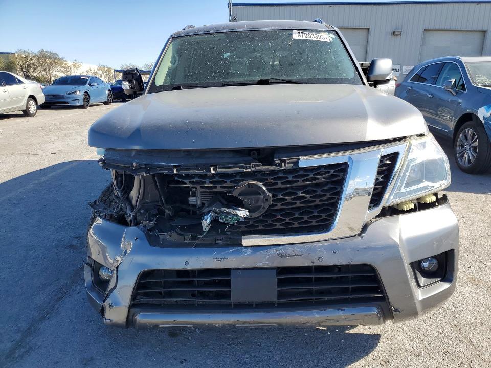 2019 Nissan Armada VIN JN8AY2ND6KX009045 COPART salvage auction — FRONT END, Ar - Cert Of Title-Salvage, sold $3,450 on 2026-07-28 (photo 5)