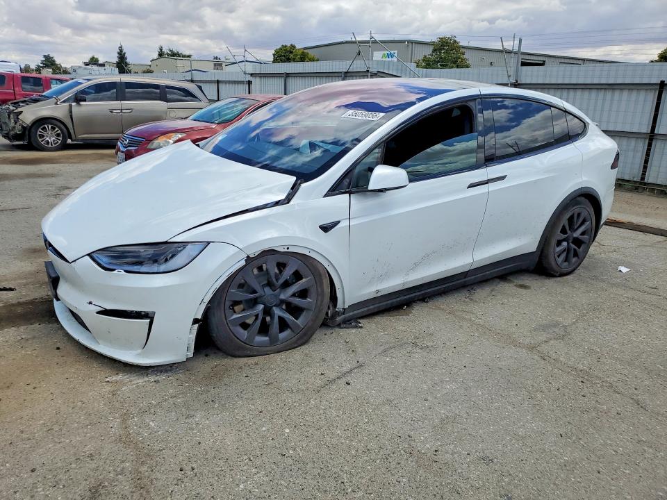2023 Tesla Model x VIN 7SAXCAE5XPF425711 COPART salvage auction — FRONT END, Ca - Salvage Certificate, sold $23,400 on 2026-07-06 (photo 1)