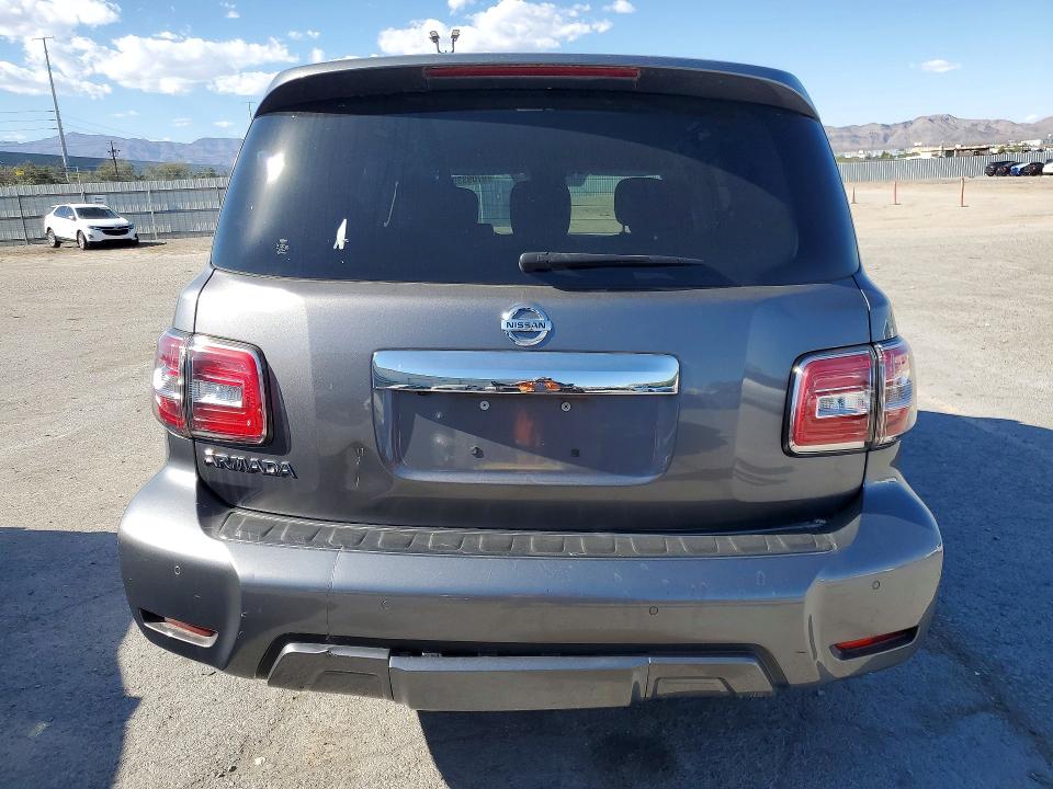2019 Nissan Armada VIN JN8AY2ND6KX009045 COPART salvage auction — FRONT END, Ar - Cert Of Title-Salvage, sold $3,450 on 2026-07-28 (photo 6)