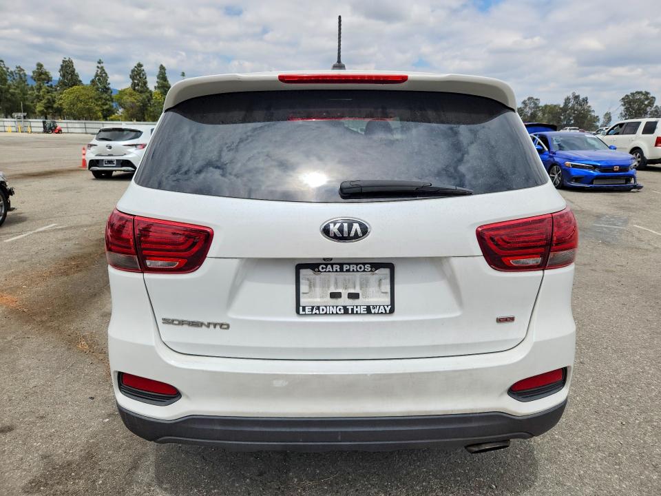 2020 Kia Sorento VIN 5XYPGDA35LG638740 COPART salvage auction — FRONT END, Ca - Salvage Certificate, sold $4,400 on 2026-07-30 (photo 6)
