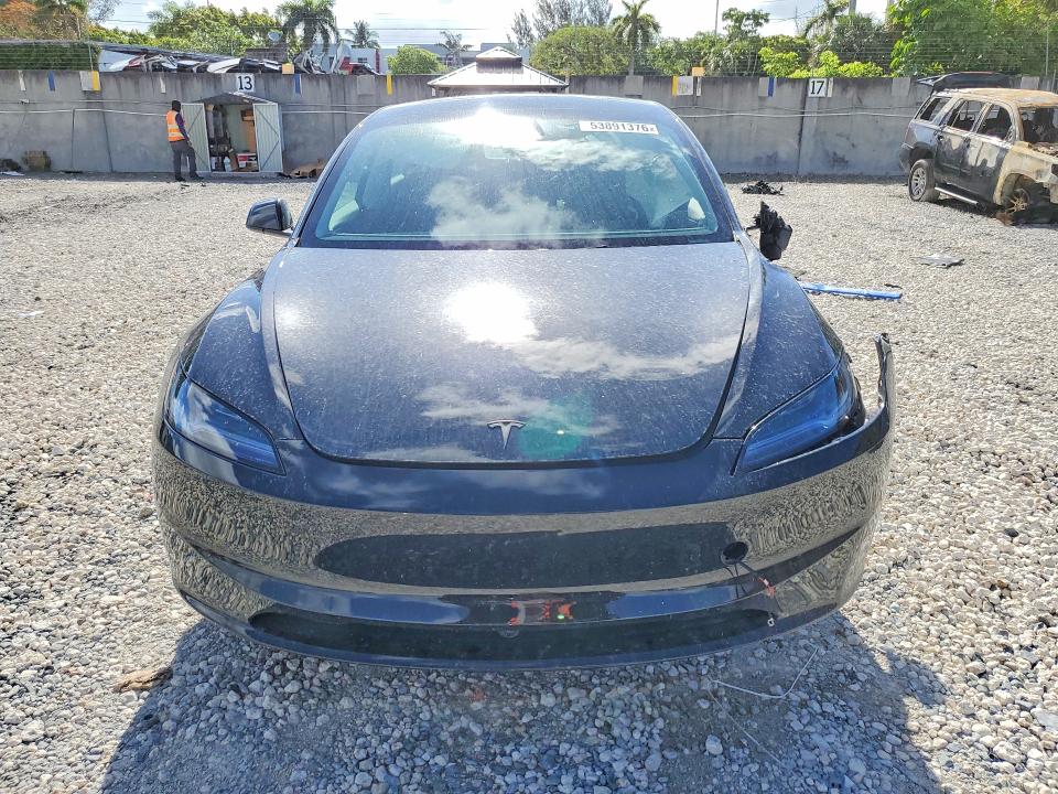2026 Tesla VIN 5YJ3E1EA7TF167452 COPART salvage auction — FRONT END, FL - CERT OF TITLE SLVG REBUILDABLE, sold $9,500 on 2026-07-28 (photo 5)
