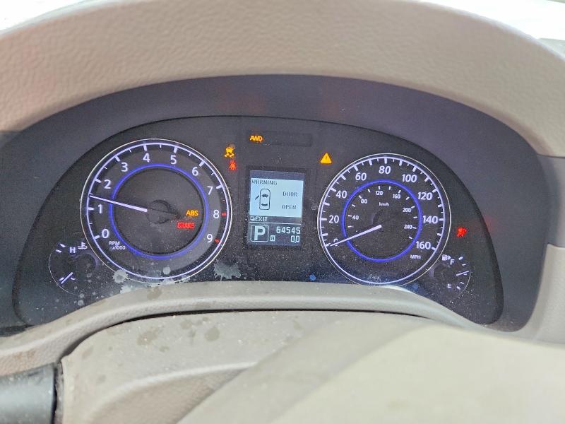 2012 Infiniti G VIN JN1CV6AR0CM975144 COPART salvage auction — FRONT END, NJ - CERT OF TITLE-SALVAGE, sold $225 on 2026-07-29 (photo 9)