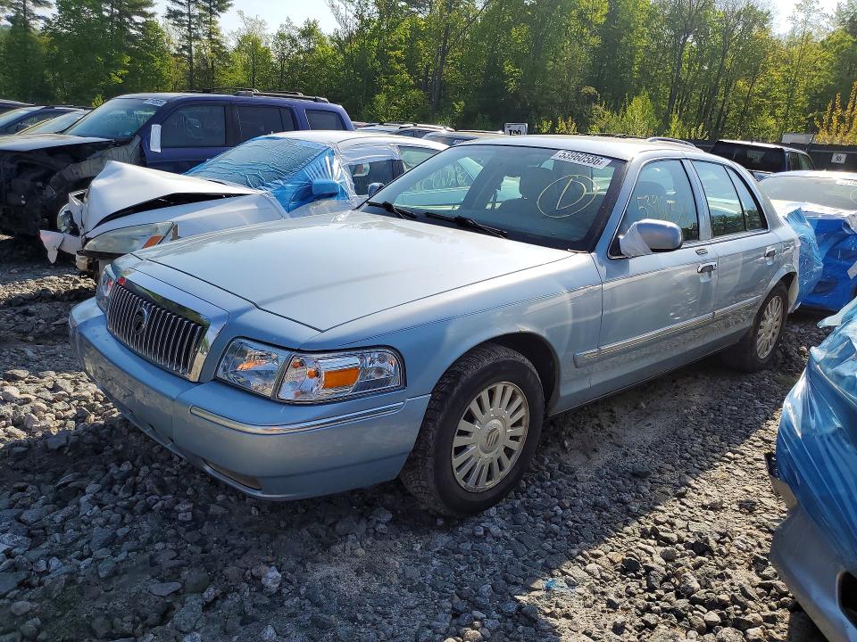 2008 Mercury Grand marquis VIN 2MEFM75V08X601951 COPART salvage auction — REAR END, Nh - Cert Of Title-Salvage, sold $100 on 2026-07-23 (photo 1)