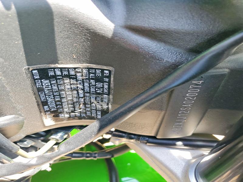 2025 Kawasaki Zx636 VIN JKBZXJJ12SA020074 COPART salvage auction — ALL OVER, OK - CERT OF TITLE-SALVAGE, sold $800 on 2026-07-23 (photo 9)