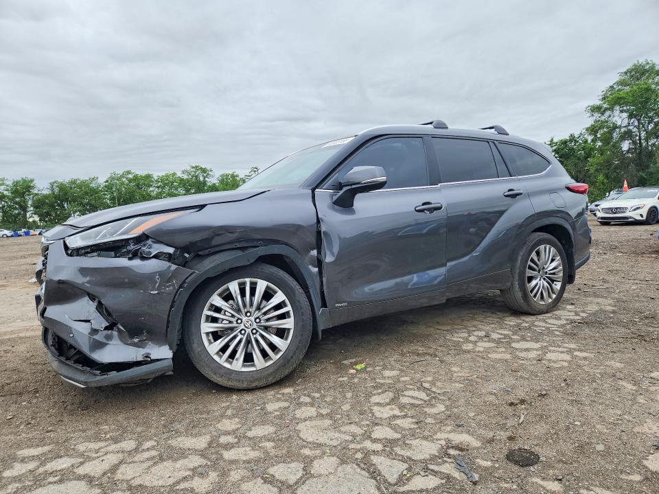 2023 Toyota Highlander VIN 5TDEBRCH6PS596986 COPART salvage auction — FRONT END, Md - Cert Of Salvage > 75% Damage, sold $24,100 on 2026-07-07 (photo 1)