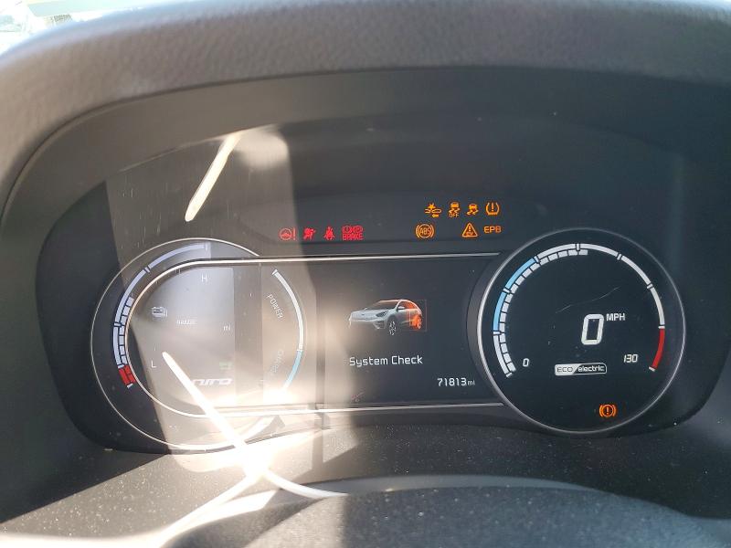 2019 Kia Niro VIN KNDCE3LG2K5017512 COPART salvage auction — REAR END, Ca - Salvage Certificate, sold $7,300 on 2026-07-17 (photo 9)