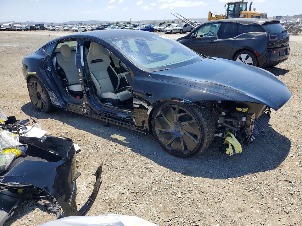 2026 Tesla Model S VIN 5YJSA1E60TF562074 COPART salvage auction — All Over, CA - SALVAGE CERTIFICATE, sold $44,000 on 2026-06-26 (photo 4)