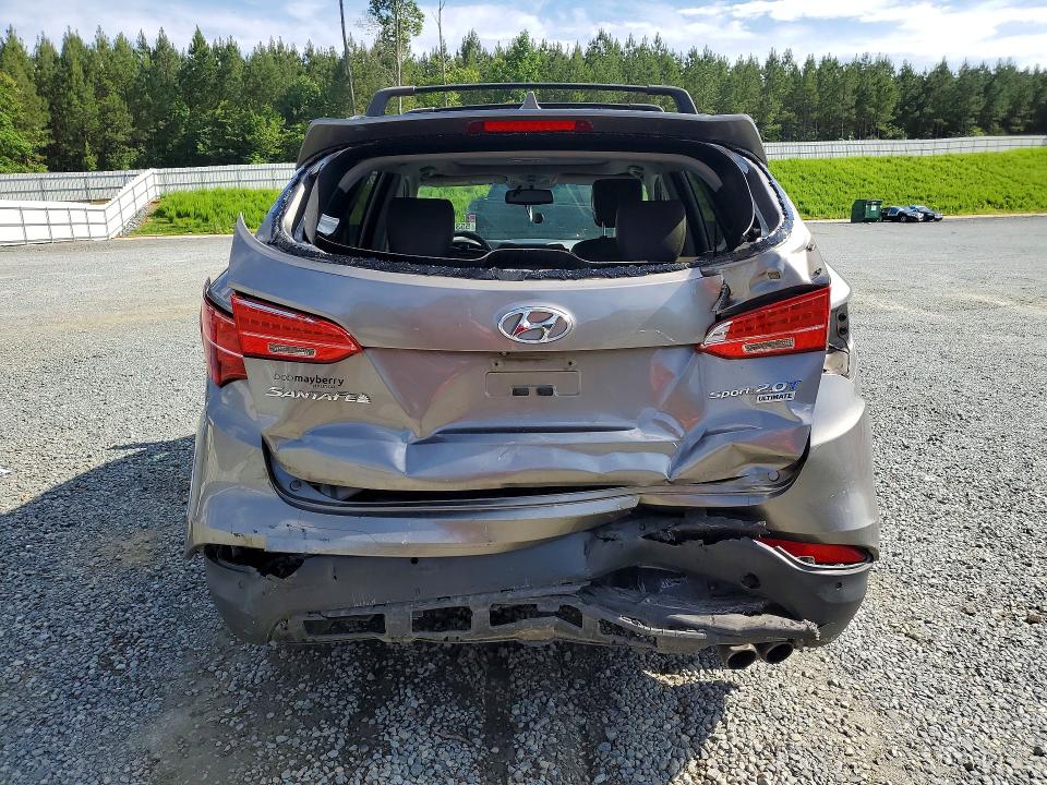 2015 Hyundai Santa fe VIN 5XYZW4LA5FG302288 COPART salvage auction — REAR END, Nc - Salvage Certificate Of Title, sold $2,250 on 2026-07-09 (photo 6)