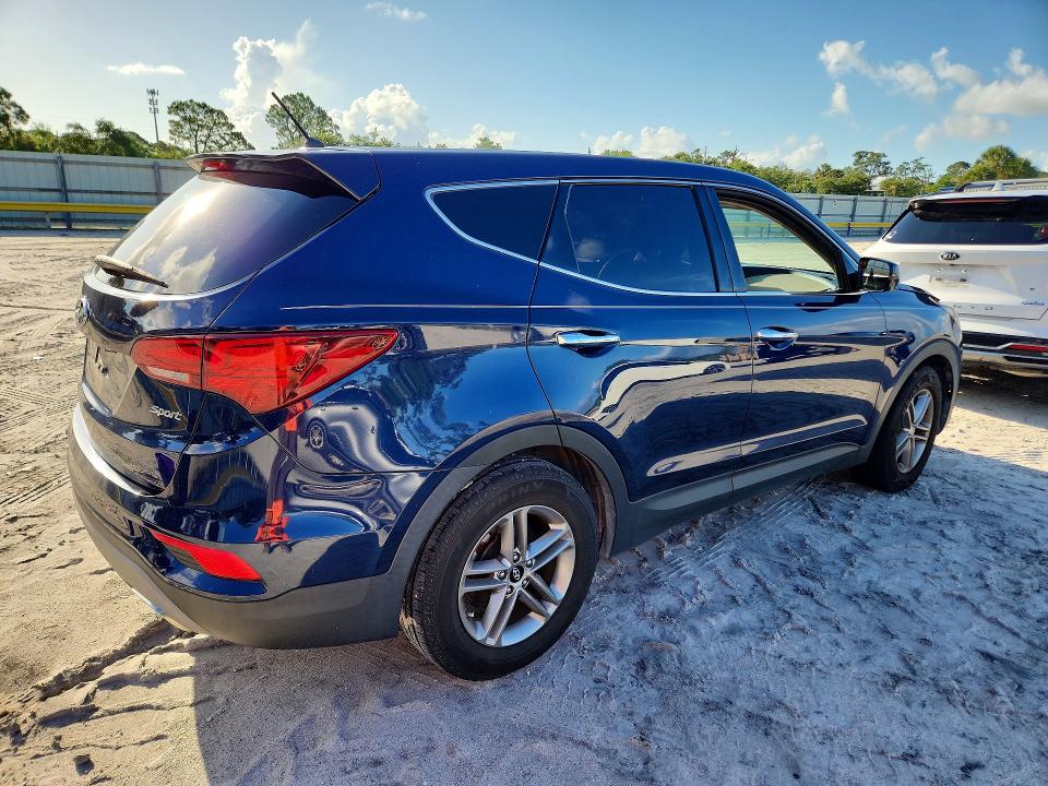 2018 Hyundai Santa fe VIN 5XYZT3LB7JG565743 COPART salvage auction — WATER/FLOOD, Fl - Cert Of Title-Slvg Rebld Flood, sold $3,650 on 2026-07-08 (photo 3)