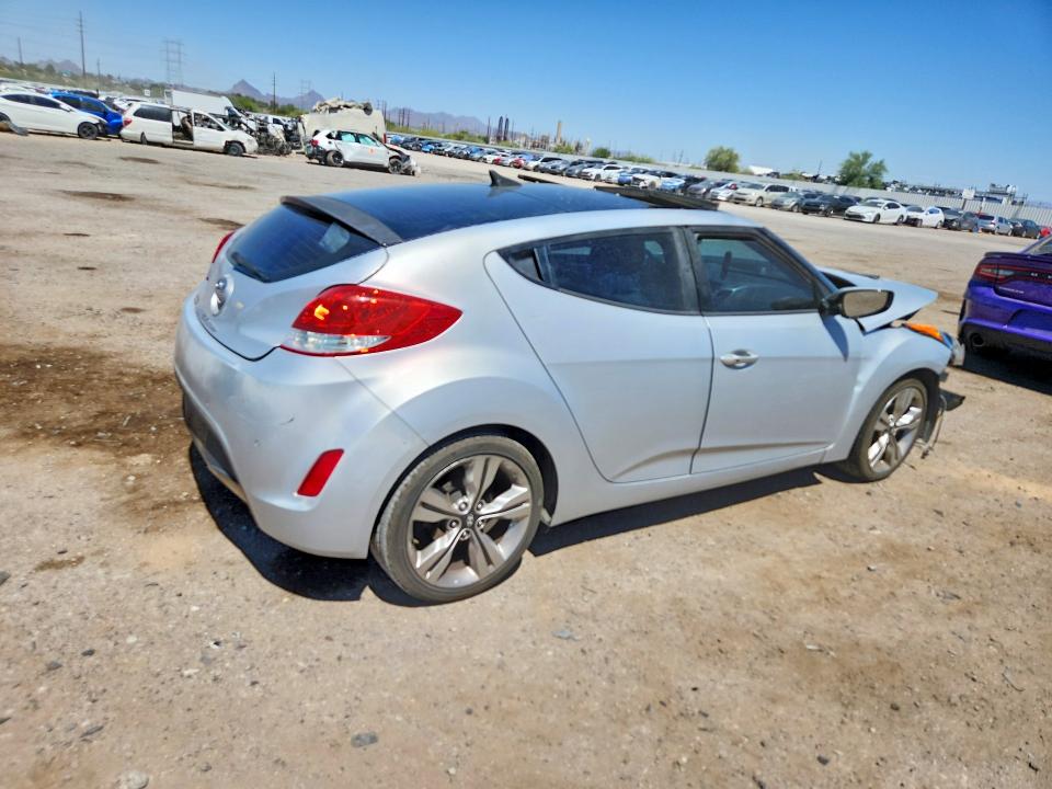 2013 Hyundai Veloster VIN KMHTC6AD5DU157509 COPART salvage auction — FRONT END, AZ - CERT OF TITLE - SALVAGE, sold $250 on 2026-07-17 (photo 3)