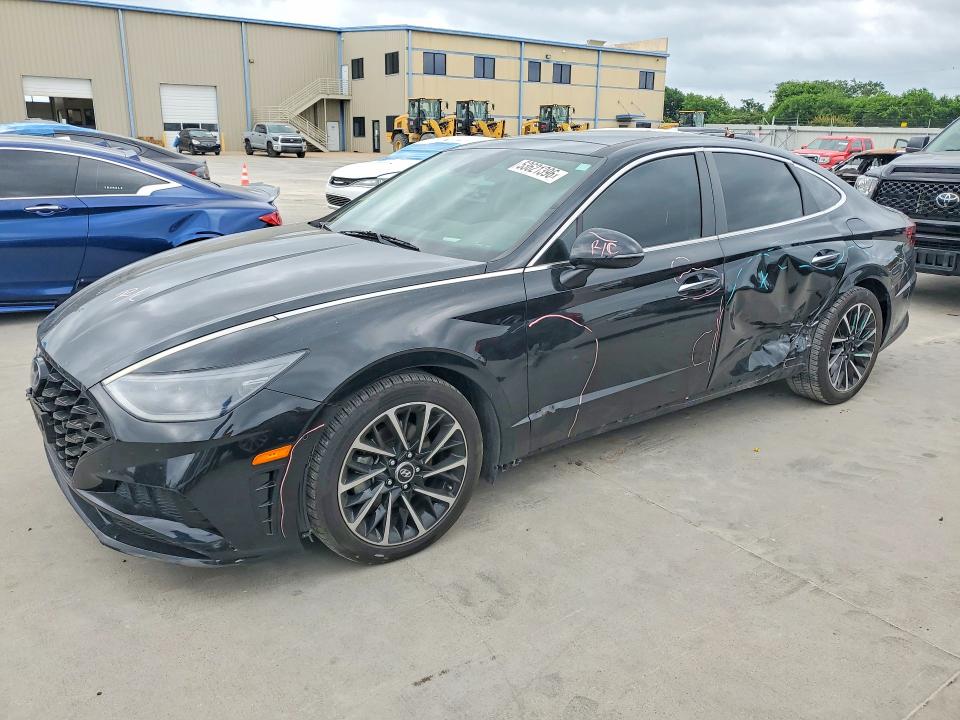 2021 Hyundai Sonata VIN 5NPEH4J25MH099686 COPART salvage auction — SIDE, Tx - Salvage Vehicle Title, sold $7,500 on 2026-07-16 (photo 1)