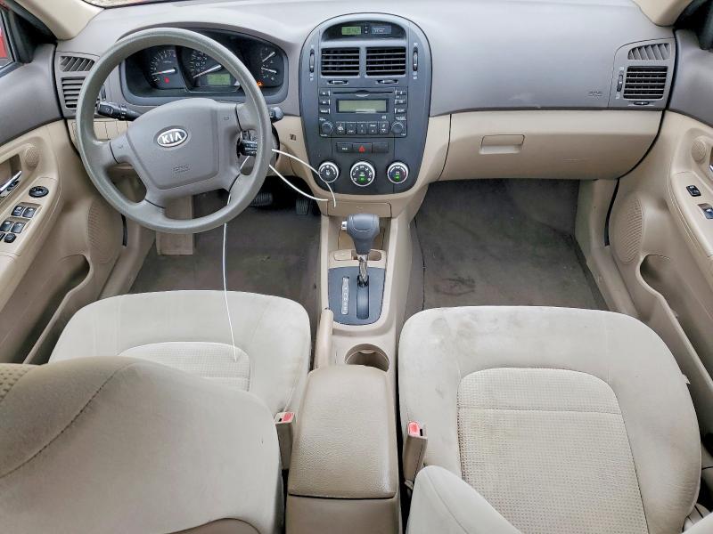 2008 Kia Spectra VIN KNAFE121385531907 COPART salvage auction — REAR END, IN - CERT OF TITLE-SALVAGE TITLE, sold $350 on 2026-07-10 (photo 8)