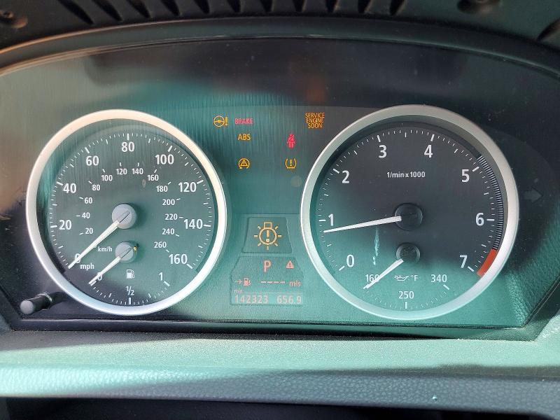 2005 BMW 6er VIN WBAEK734X5B326243 COPART salvage auction — FRONT END, Md - Cert Of Salvage > 75% Damage, sold $600 on 2026-07-14 (photo 9)