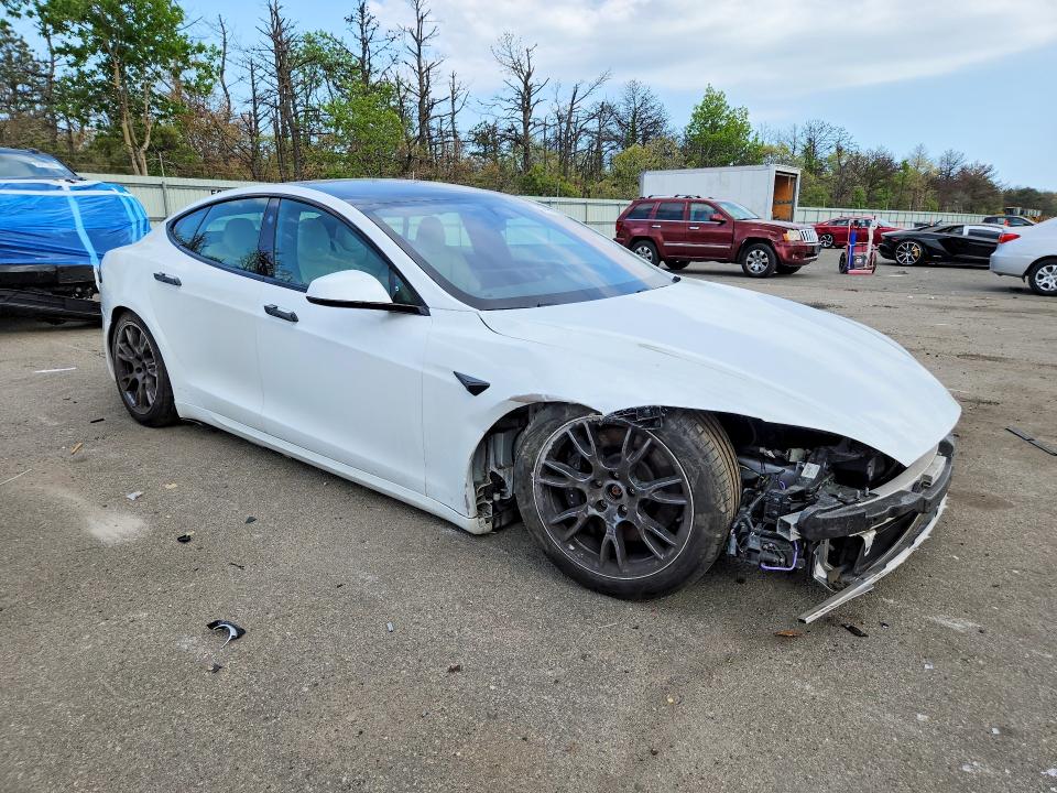 2022 Tesla VIN 5YJSA1E5XNF487541 COPART salvage auction — FRONT END, Ny - Mv-907A Salvage Certificate, sold $15,400 on 2026-07-27 (photo 4)