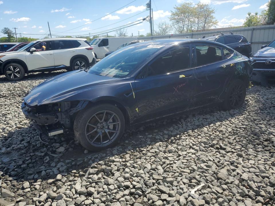 2024 Tesla VIN 5YJ3E1EB3RF801146 COPART salvage auction — ROLLOVER, Nj - Cert Of Title-Salvage, sold $14,100 on 2026-07-13 (photo 1)
