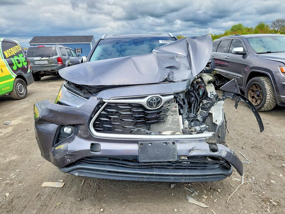 2023 Toyota Highlander VIN 5TDKDRBH5PS000703 COPART salvage auction — FRONT END, Ma - Cert Of Title-Salvage, sold $10,700 on 2026-07-08 (photo 5)