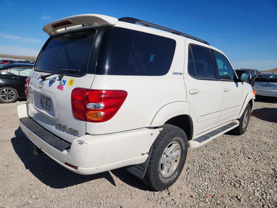 2001 Toyota Sequoia VIN 5TDBT48A71S038098 COPART salvage auction — MECHANICAL, Ut - Certificate Of Title, sold $350 on 2026-07-14 (photo 3)
