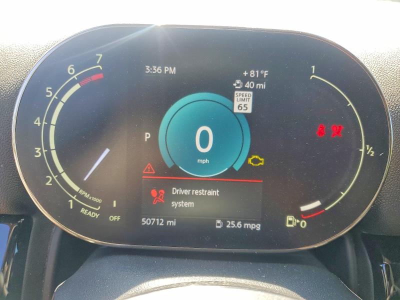 2024 Mini Cooper VIN WMZ53BR08R3R53529 COPART salvage auction — FRONT END, AL - CERT OF TITLE-SALVAGE TITLE, sold $7,875 on 2026-08-01 (photo 9)