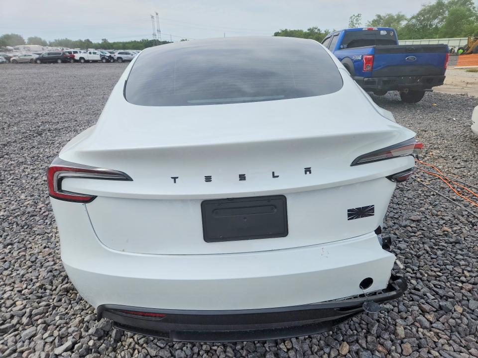 2025 Tesla Model 3 VIN 5YJ3E1ET6SF057637 COPART salvage auction — REAR END, Il - Salvage Certificate, sold $13,600 on 2026-07-20 (photo 6)