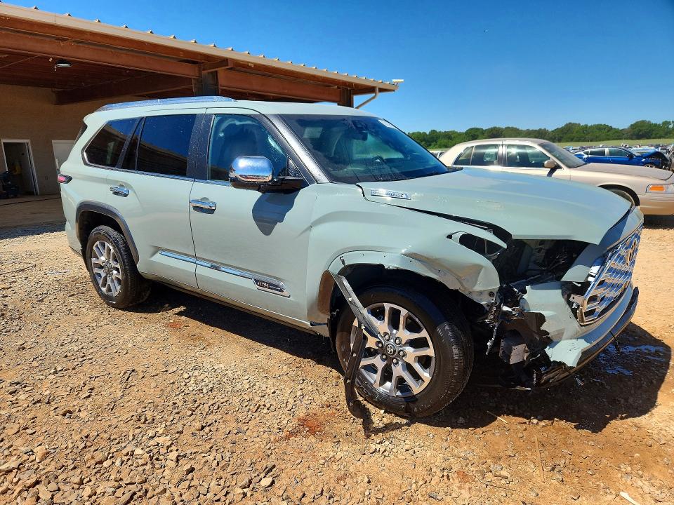 2025 Toyota Sequoia VIN 7SVAAABA4SX070257 COPART salvage auction — FRONT END, Al - Cert Of Title-Salvage Title, sold $46,500 on 2026-07-29 (photo 4)