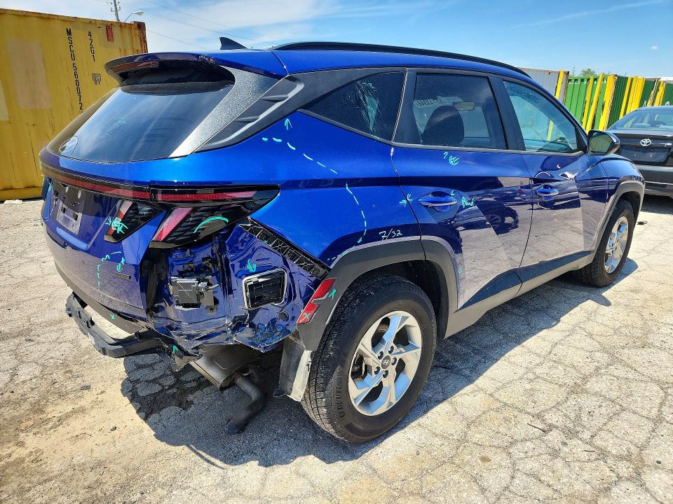 2023 Hyundai Tucson VIN 5NMJBCAE1PH207680 COPART salvage auction — REAR END, In - Cert Of Title-Salvage Title, sold $7,200 on 2026-07-31 (photo 3)