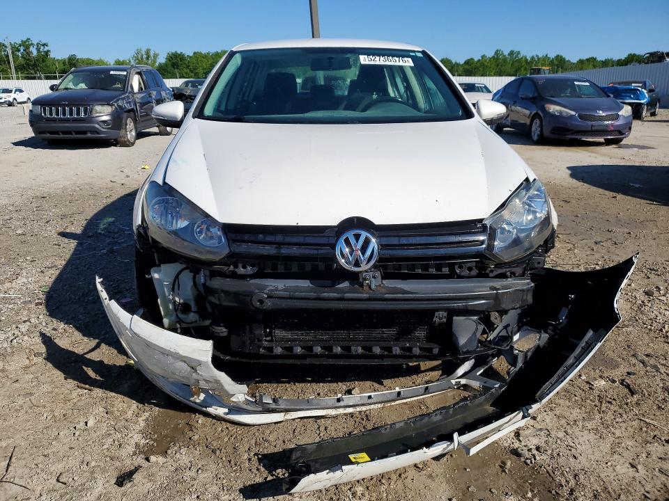 2013 Volkswagen Golf VIN WVWDB7AJ7DW089550 COPART salvage auction — FRONT END, KY - CERT OF TITLE-SALVAGE, sold $1,250 on 2026-07-27 (photo 5)