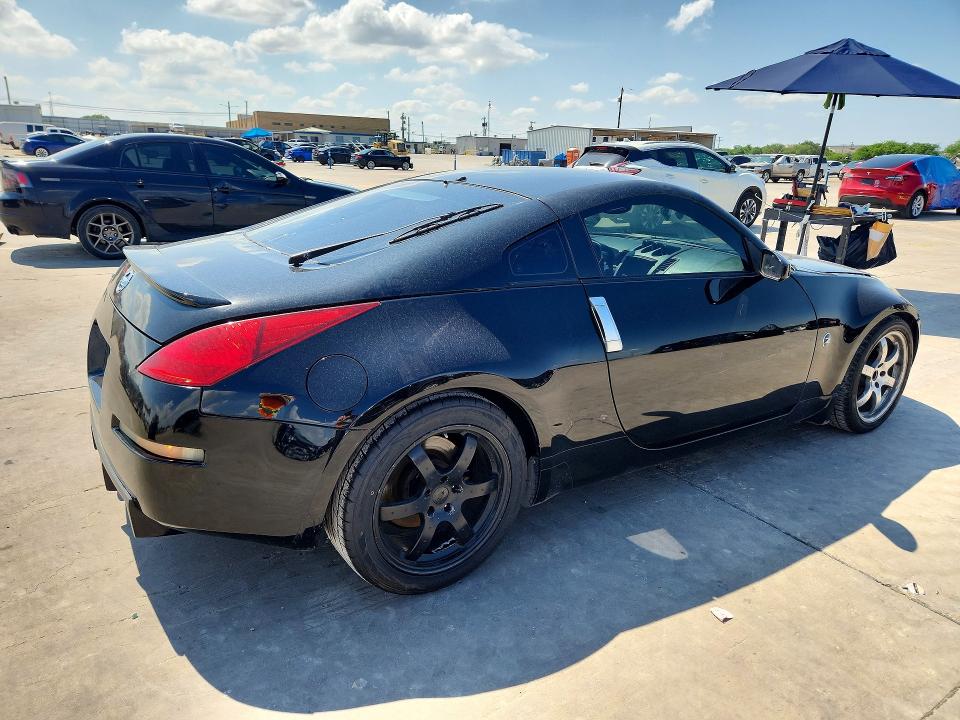 2003 Nissan 350z VIN JN1AZ34D53T105633 COPART salvage auction — REAR END, Tx - Cert Of Title-Rebuilt Salvage, sold $2,350 on 2026-07-09 (photo 3)